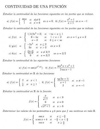 Continuidad de una función